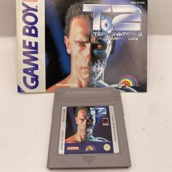 T2 Terminator 2 Judgment Day W Manual Nintendo GameBoy Authentic Tested Working 