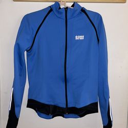 Gore Bike Wear Cycling Woman Windstopper Soft Shell Sz M Blue Long Sleeve