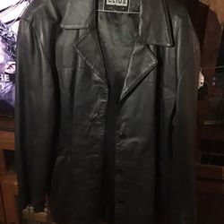 CLIO #2  LEATHER JACKET FOR WOMEN. 2  XL BLACK