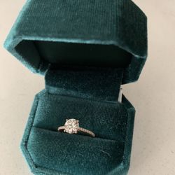 Rose Gold 1.5ct Moissanite Engagement Ring 14K