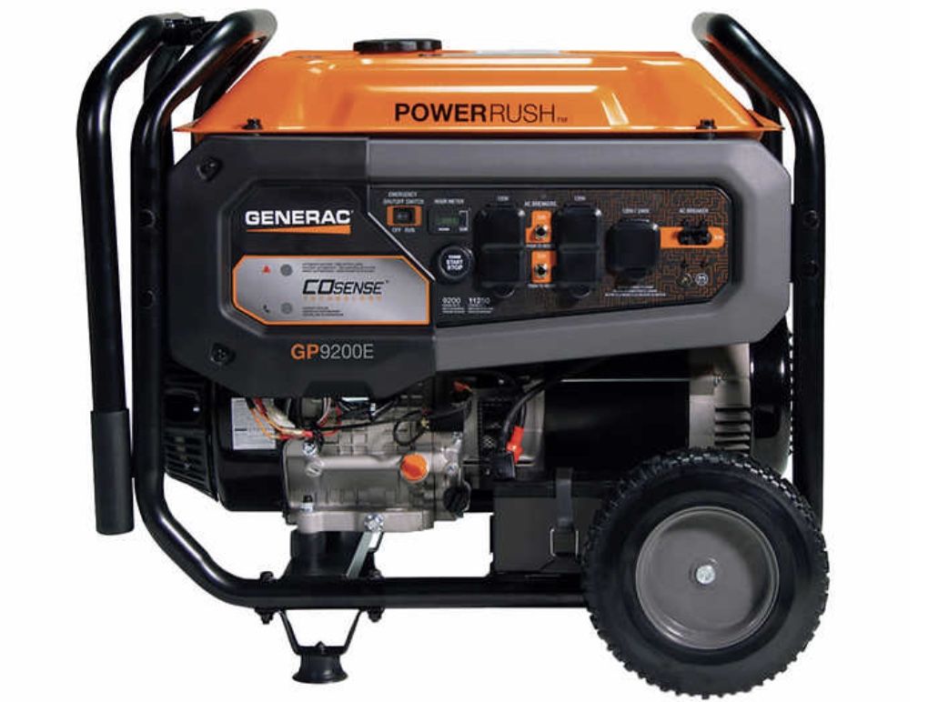 Generac GP9200E 9200W Running / 11250W Peak Gasoline Powered Generator with COsense Technology