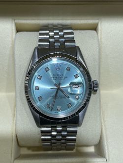 Authentic 36mm Rolex Datejust Blue Diamond Dial