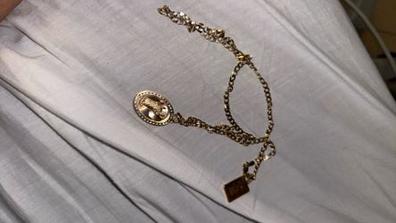 14 k pendant and chain diaomand cut with 24k pendant