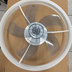 Modern 20 inch Indoor White Low Profile Dimmable Ceiling Fan 
