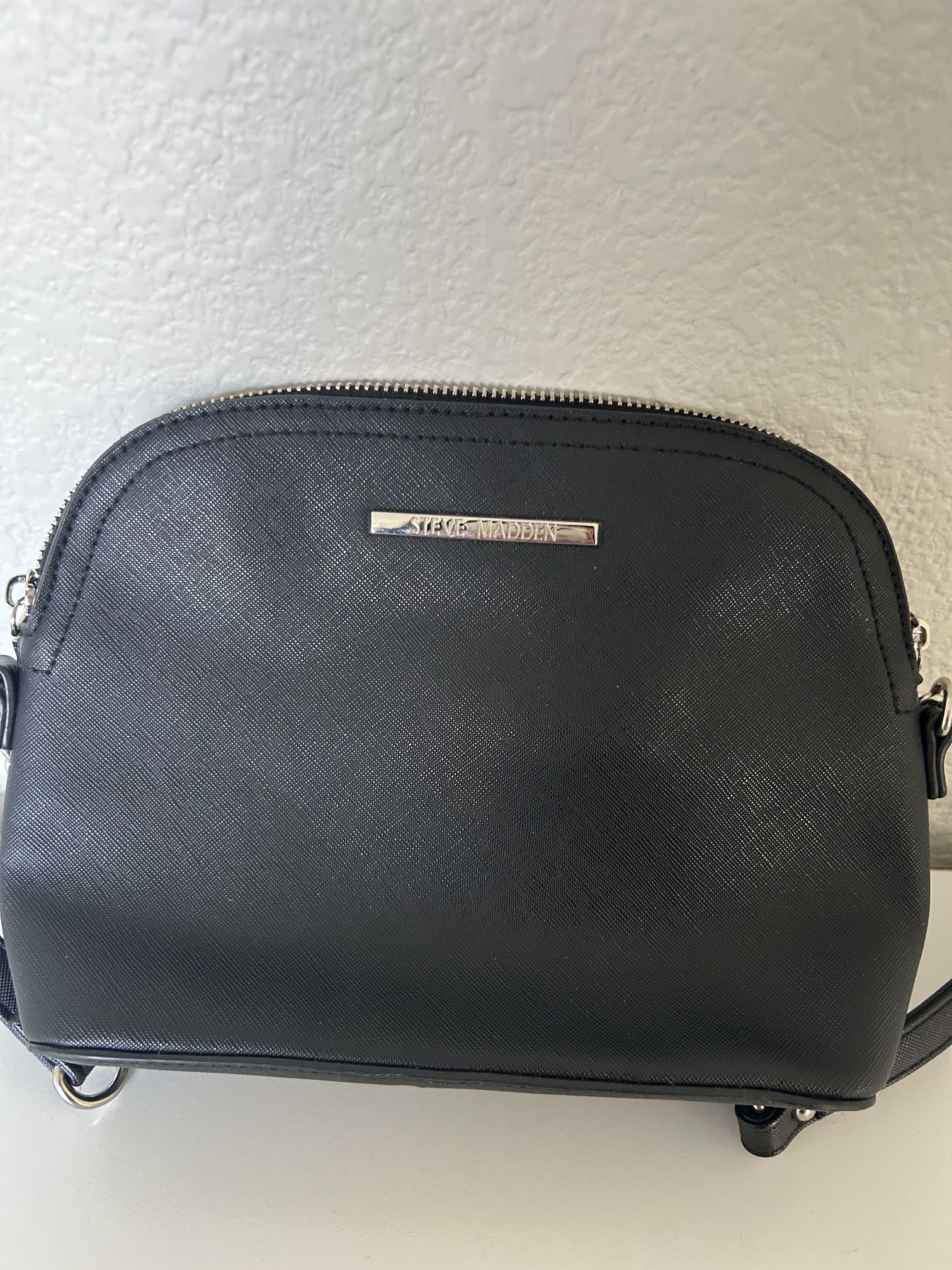 Steve Madden Women’s Black Crossbody Satchel Purse