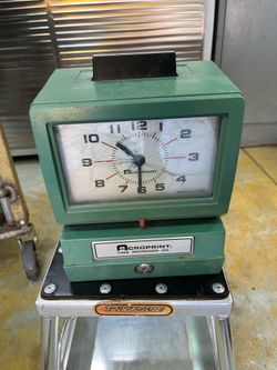 Time clock card punch