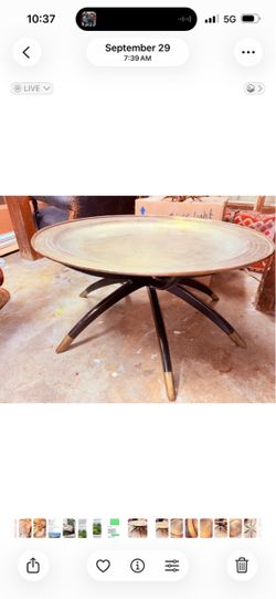 MCM Spider Table Brass Tray