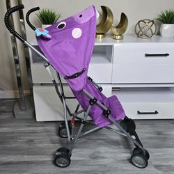 Cosco Comfort Height Character Umbrella Stroller, Purple Hippo🦏🐽🌷🌸🪷