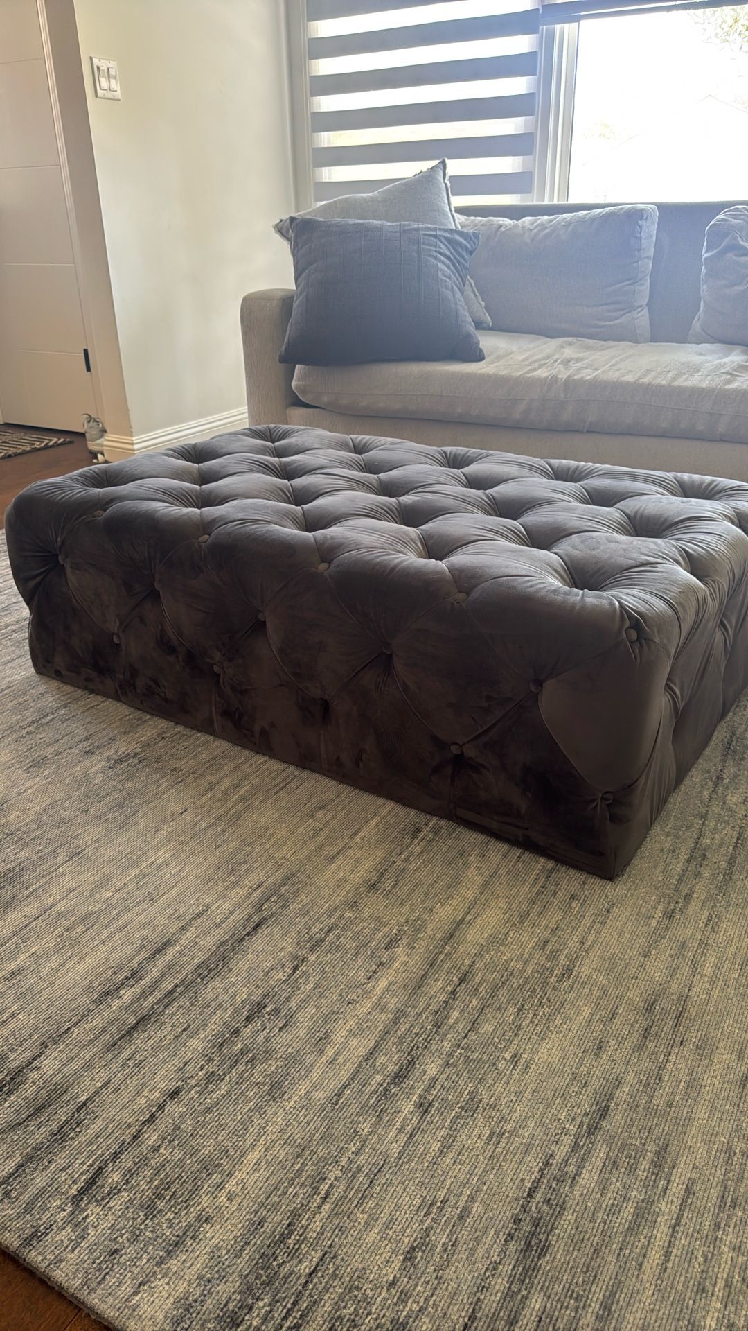 Velvet Ottoman 