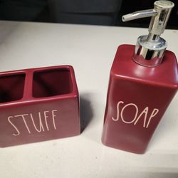 Set of Rae Dunn Kitchen or Bathroom Accessories