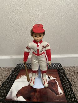 Brinn's Porcelain Doll 1988 14” Girl Baseball #7 When I Grew Up Collection