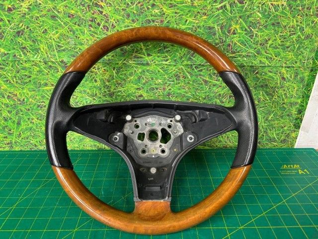 09-12 Mercedes R171 SLK350 3 Spoke Steering Wheel Wood OEM