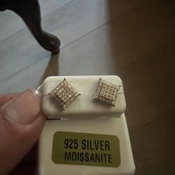 1 CTW Moissanite 925 Earrings