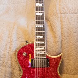 2017/18 ESP E-II Eclipse DB - Rare Red Sparkle (MIJ) - EMG 57/66 w/ Coil Split - OHSC