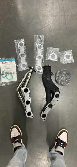 Stainless Steel Exhaust Header & Wrapped Manifold Set