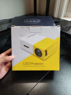 Mini LED Projector Yellow and White