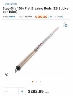 15% brazing rods (28 sticks per package)