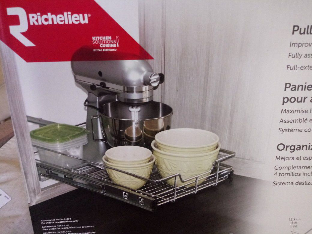 Richeleu. Pull out cabinet organizer. "Brand New" Unopened box. List is $70.00