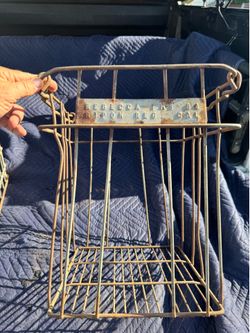 Vintage metal egg crate