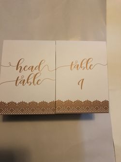 Table number cards