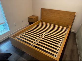 Queen Storage Bed Frame + Nightstand