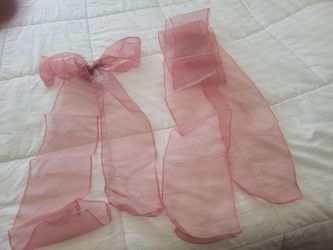 30 Dark Pink / High Quality Organza Chair Sashes
