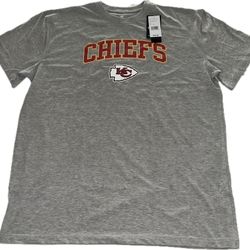 Kansas City Chiefs Fanatics T Shirt Gray Mens 2XL New