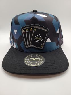 JC HATS Poker Aqua Snapback