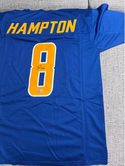 Omarion Hampton Autograph Custom Jersey-Metabilia Coa-L.A. Chargers