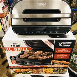 Ninja FG550 Foodi Smart XL 4-in-1 Indoor Grill with 4-qt Air Fryer, Roast,  and