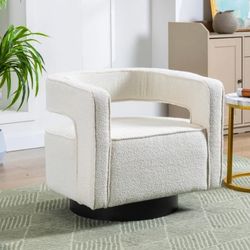 New Boucle Swivel Accent Chair 