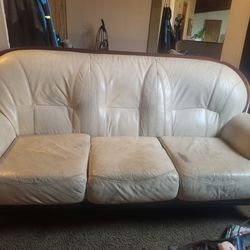 Leather Couch And Oversized Chair