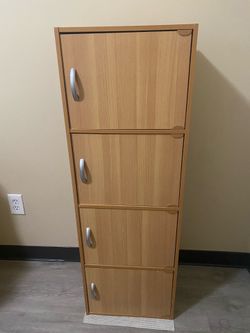 4 shelf cabinet with doors