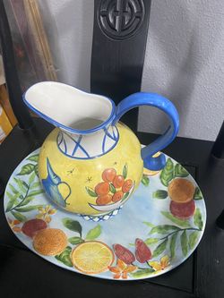 Plate With Pitcher