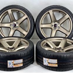(4) 20x9.5 DODGE CHALLENGER CHARGER SRT HELLCAT BRONZE WHEELS RIMS TIRES DEMON-We Finance