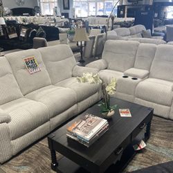 Beautiful Reclining Sofa Loveseat! $1699 🤍🏠
