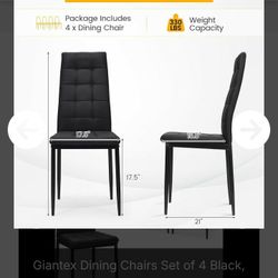 Set Of 4 Dining Chairs 