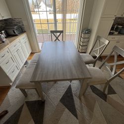 Dinning Set With 4 Chairs And A Bonus Bench 