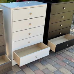 White Chest Dresser 5 Drawer