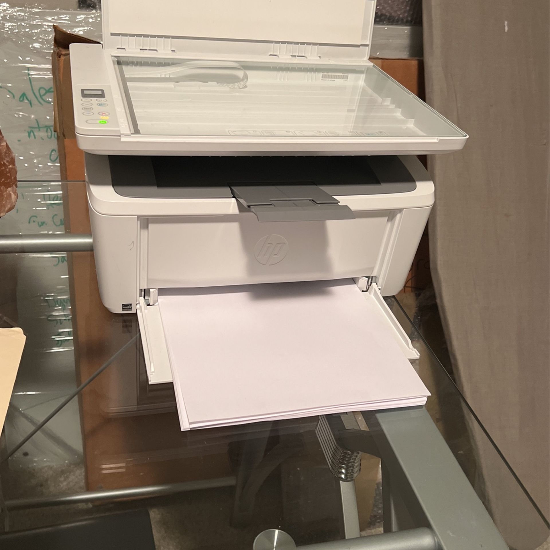 HP LaserJet MFP M140w Wireless Black and White All-in-One Printer (7MD72F), White