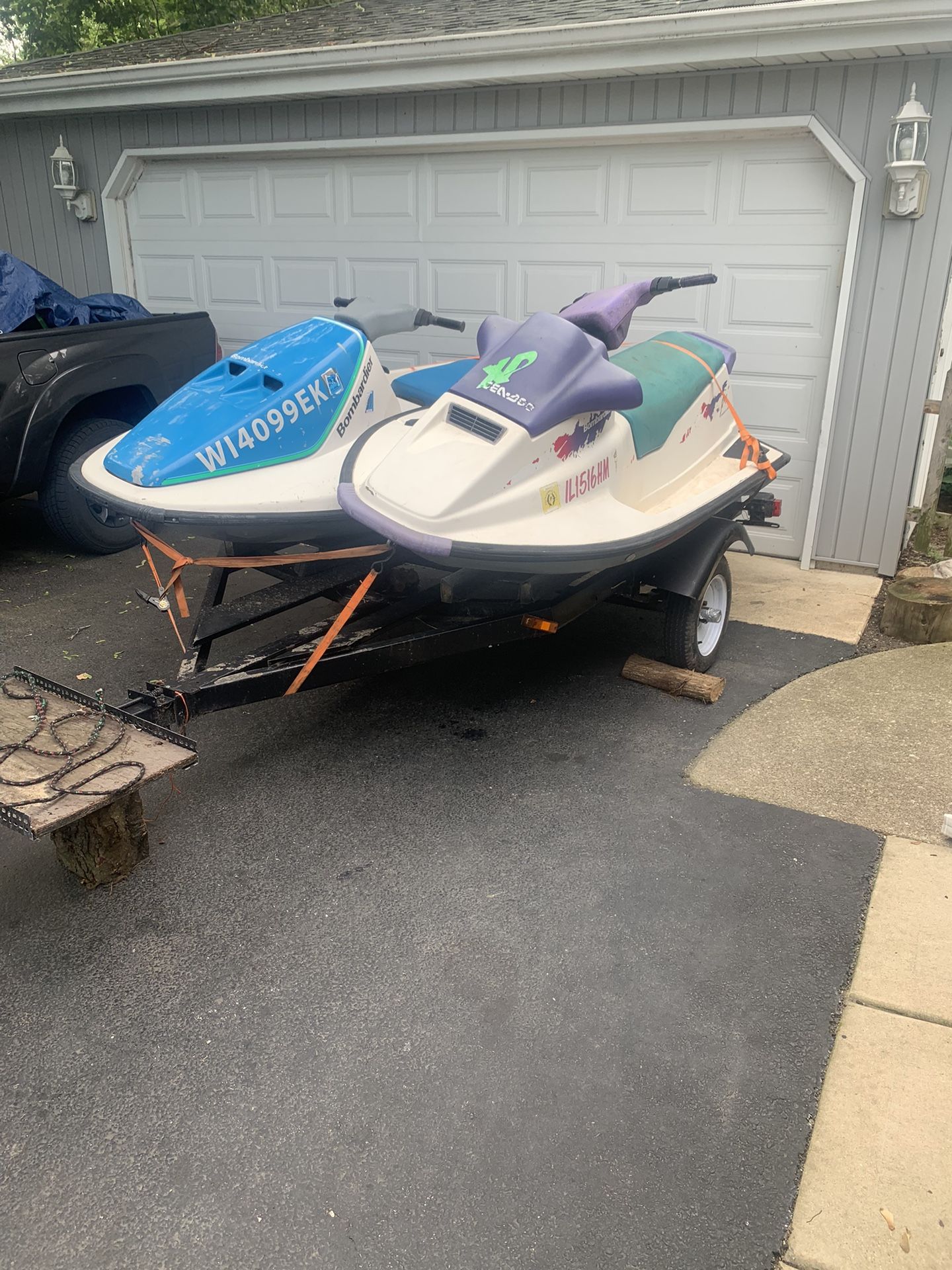 2 Seadoo Jet Ski And Trailer 