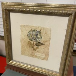 Small Framed Picture Behind The Glass, Flower Design
