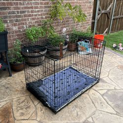 Large dog Crate With Training Kennel Divider