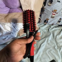Round Brush for Blow Out, Hair Brushes for Women, Boar Bristle Round Hair Brush for Curling, Styling, Volume & Shine, Red and Black (1.3 INCH): NEW!

