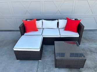 Outdoor Couch and Ottoman