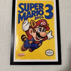 Super Mario Brothers Poster Framed