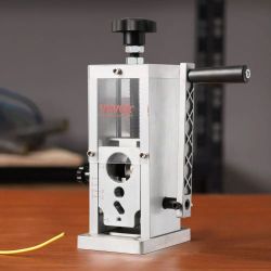  Manual Wire Stripping Machine, 0.06'-1.5" Copper Stripper with Hand Crank or Drill Powered, Visible Stripping Depth Reference, Portable Aluminum Fram