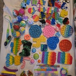 Huge Lot of Fidget Toys – Pop Its, Sensory Toys, Stress Relievers