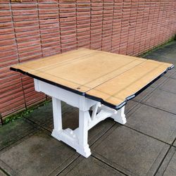 1900's Repurposed Eastlake Enamel Top Table 
