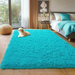 9x12ft Teal Shag Rug